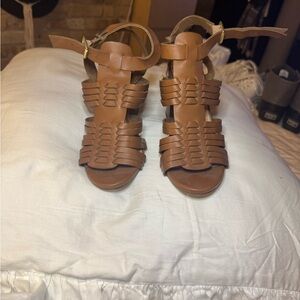 Madden Girl brown/Tan block heel Sandals